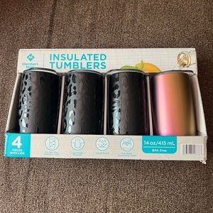 SOLD ..Member's Mark 14-oz. Stainless Steel Insulated Tumblers with Lids, 4 Pack